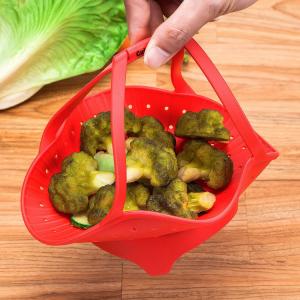 Wholesale 2019 Amazon Top sale Microwave Food Grade Colorful Multi-purpose Silicone Steamer Basket Vegetable Best Steam Cooker Target from china suppliers