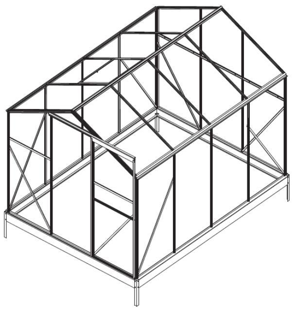 Spire Garden House Green House Aluminum Frame Sunshine Room