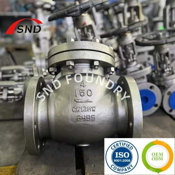 ASME B16.34 Hastelloy Alloy Swing Check Valve CW12MW No Return Valve 150LB 4