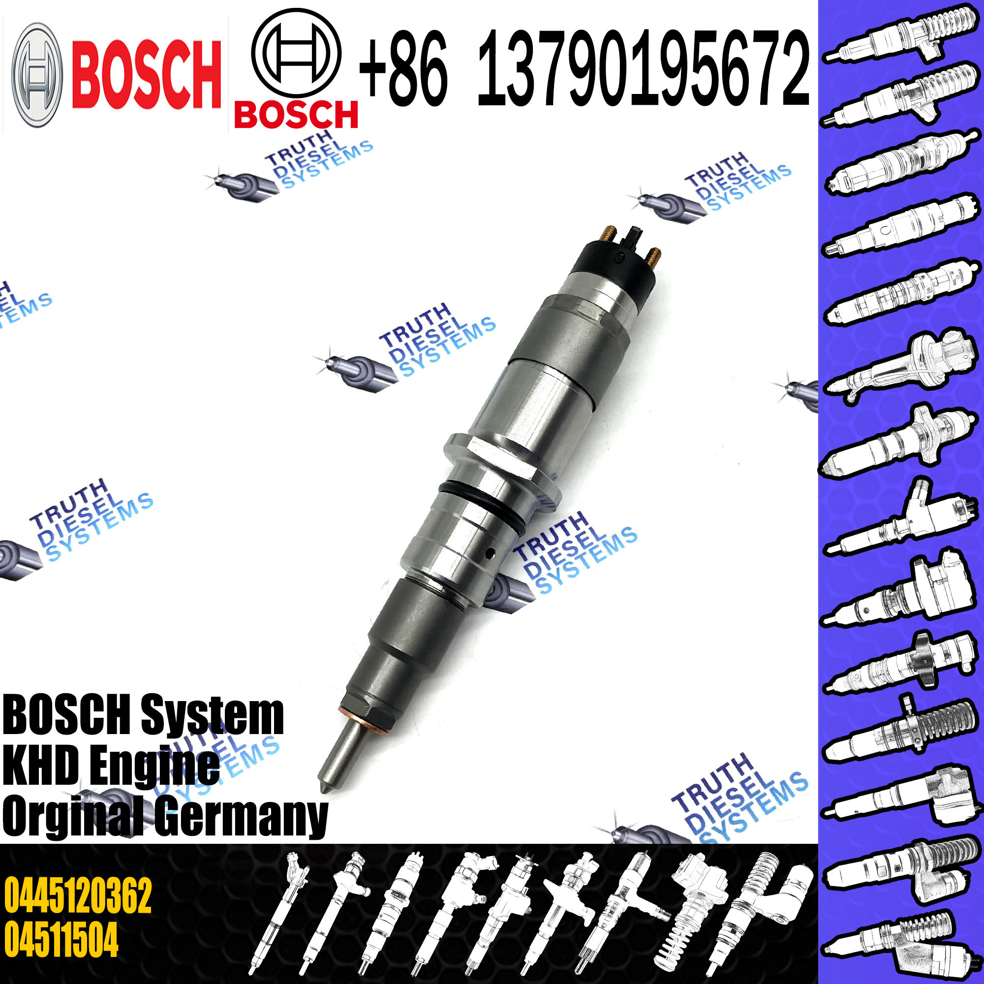 Diesel Injector 0 445 120 362 For BOSCH, Common Rail Injector 0445120362 0445120363