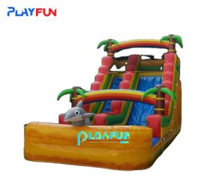 Wholesale customized commercial kids bounce house parks backyard water slide adults pool inflatable water slide from china suppliers