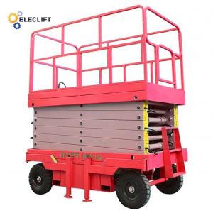 China ISO Motorised Mobile Scissor Lift With Pneumatic/Solid Wheels on sale