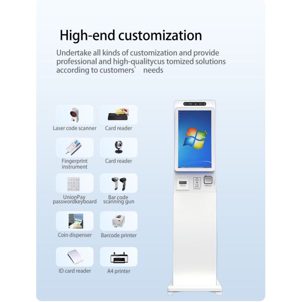 23.6-65 Inch Hotel Self-Service Kiosk with Touch Screen Payment