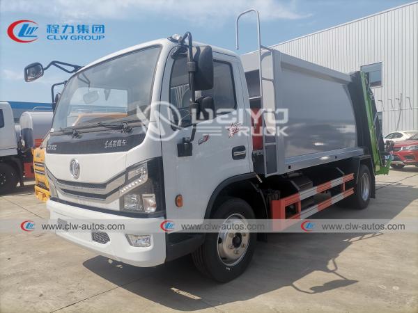Dongfeng Hydraulic Type Compressed Garbage Truck Mini Capacity 3000liters