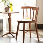 Living Room Leisure Medieval Restaurant Dining Chair with Retro Wooden Design