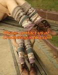 girl deer snowflake jacquard knit boot socks wood feel casual wool acrylic,