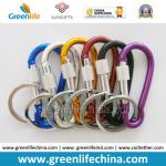 Aluminum metal climbing carabiners with split key rings