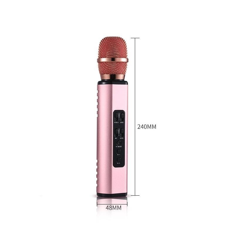 Bluetooth Multifunction Karaoke Microphone Speaker with Rechargeable Battery