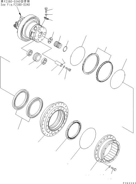 11Y-27-40101 11Y-27-40102 Excavator Final Drive For Komatsu Bulldozer D37EX-23