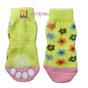 Wholesale Pet Anti Slip Knit Dog Socks&amp;Cat Socks with Rubber Reinforcement Paw Protector from china suppliers