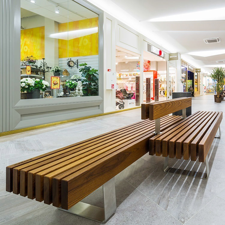 Antioxidant Anticorrosion Public Seating Shopping Mall Benches