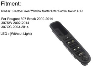 Wholesale Black Auto Power Window Switch New Peugeot 307 T63 Electrically Foldable Mirrors from china suppliers