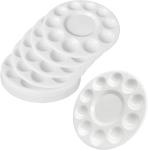 17cm Round Plastic Paint Palettes for Kids , Acrylic Paint Palette for Students