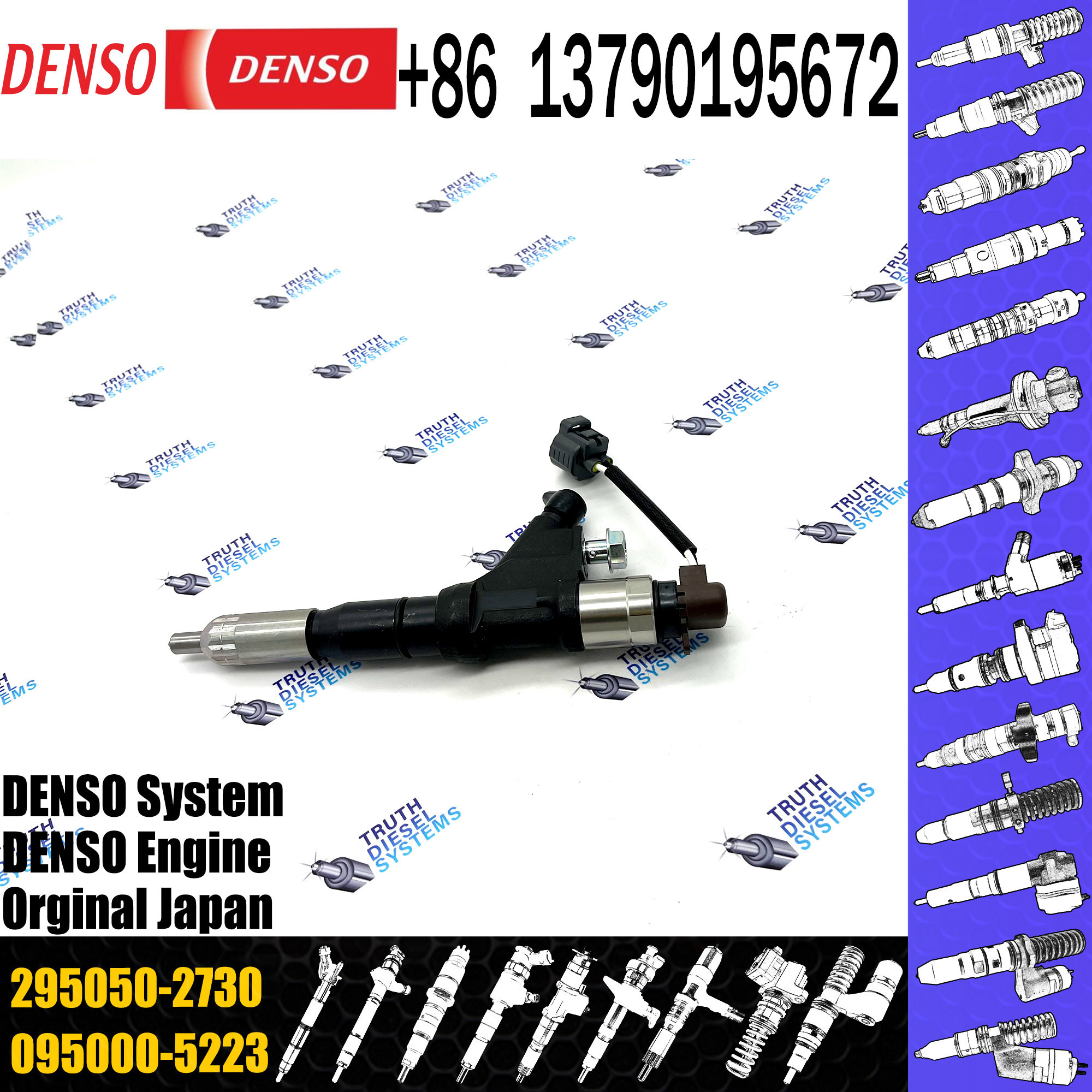 New Diesel Fuel Injector 295050-1600 2950501600 295050-1890 23670-E0A70 295050-2730