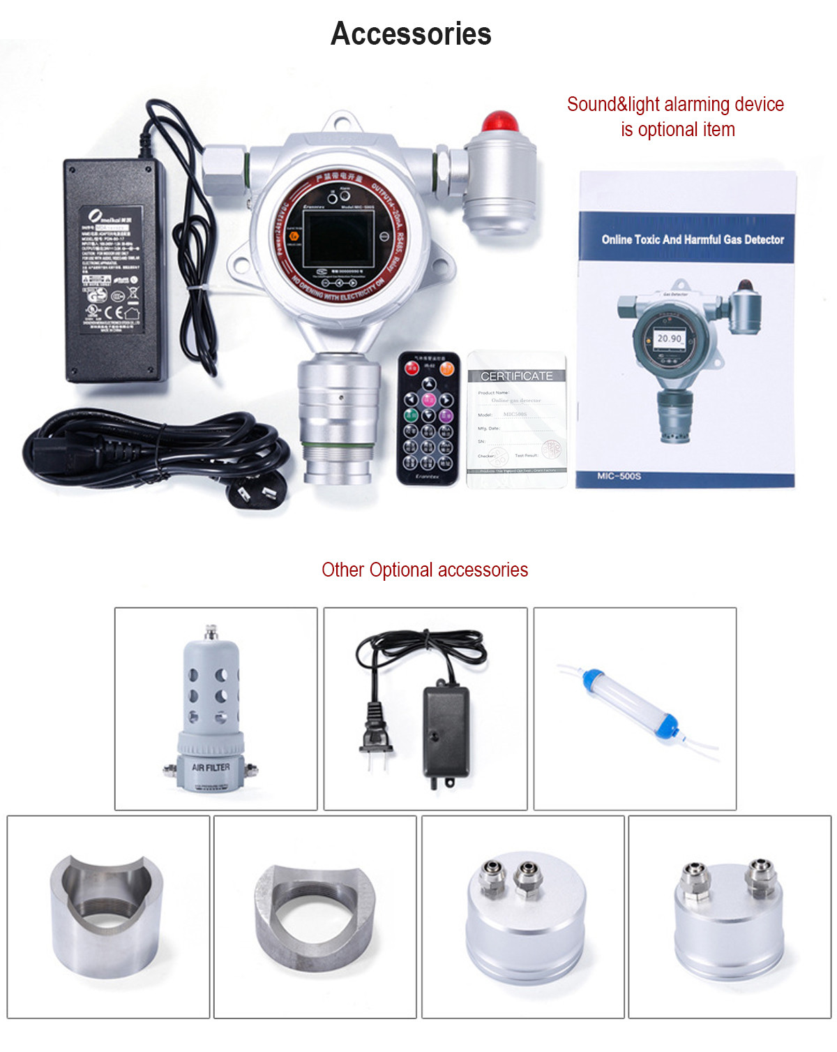 MIC500-OZ Wall Mounted Ozone Analyzer Detects 500 Types of Toxic Harmful Gas PPM Unit
