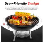 Portable Black BBQ Grill for Camping