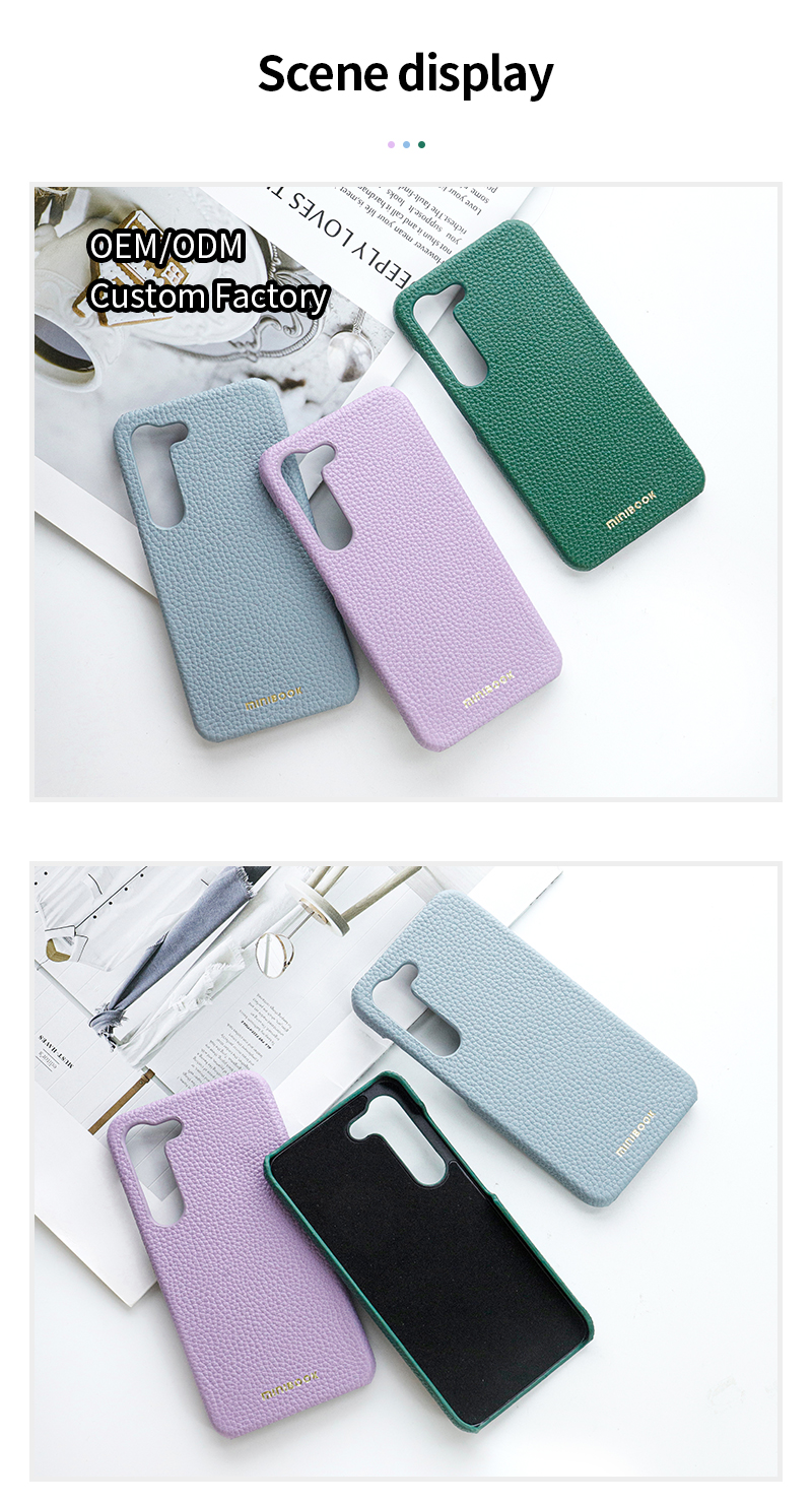 Custom Luxury Shockproof Genuine Leather Phone Case for Samsung Galaxy S23 Ultra 2023