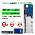 V3 Deligreen Seplos JK BMS Lifepo4 Li Ion 16S 48v 50A 100A 150A 200A Blue Tooth