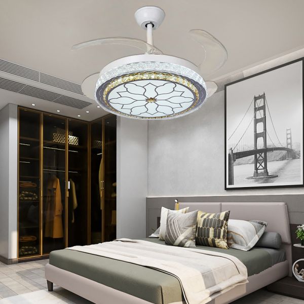 Bladeless Reversible Blades Ceiling Fan 3 ABS Blades Fan With Folding Blades