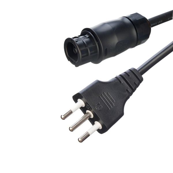 Balcony Photovoltaic System Rubber Insulation AC Power Cord H07RN-F IMQ 3pin