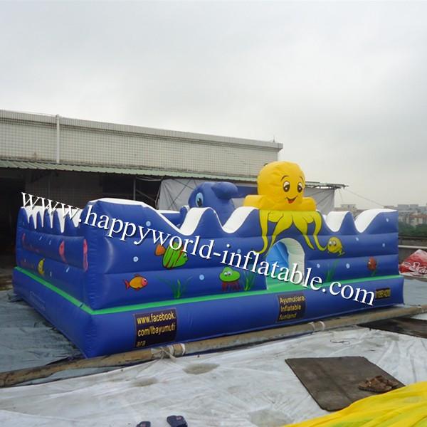 Jungle themed inflatable obstacle course , inflatable playground balloon
