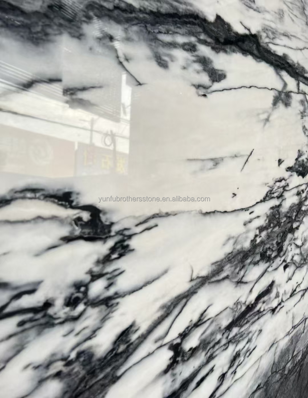 Snow Mountain White Marble Big Slab for Modern Design Dining Table Top Natural Stone