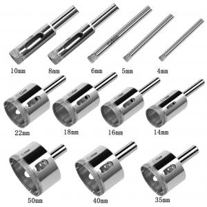 Wholesale Glass And Tile Hollow Core Diamond Drill Bits Sets 12 Pcs 4mm-50mm Size from china suppliers