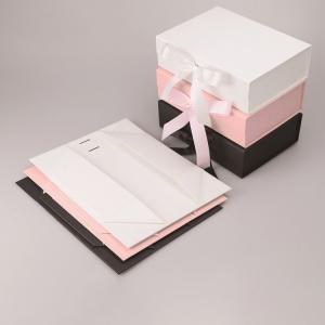 Wholesale Laminated Pink Folding Cardboard Gift Packaging Box With Bow Ribbon from china suppliers