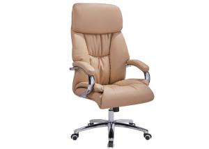 China Secretary Leather And Metal Desk Chair ,Workstation Leather Racing Office Chair on sale