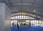 Dome Shape Large Exhibition Tents Outdoor With Glass Wall 15m * 25m PVC Fabric