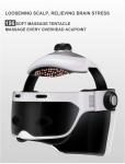 3 Adjustable Levels Helmet Massager Vibration Air Pressure Heat Massage Helmet
