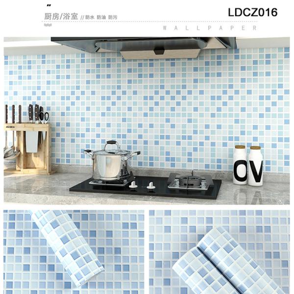 Modern Design Style Self-Adhesive Vinyl Wallpaper Sticker for Bathroom Wall