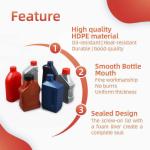 Custom Label Engine Oil Bottle PE Plastic Gasoline Lubricant Bottle