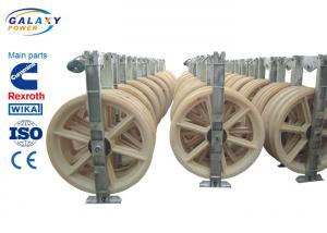 Wholesale Nylon Wheel Wire Pulling Blocks , 3 Sheave Galvanized Steel Wire Pulling Pulley from china suppliers
