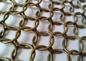 Wholesale Bronze Color Metal Ring Mesh 1.5x15mm As Space Partitions For Shopping Mall from china suppliers
