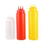 3 Holes Nozzles Mayonnaise Plastic Squeeze Bottles 350ml Empty Ketchup Sauce