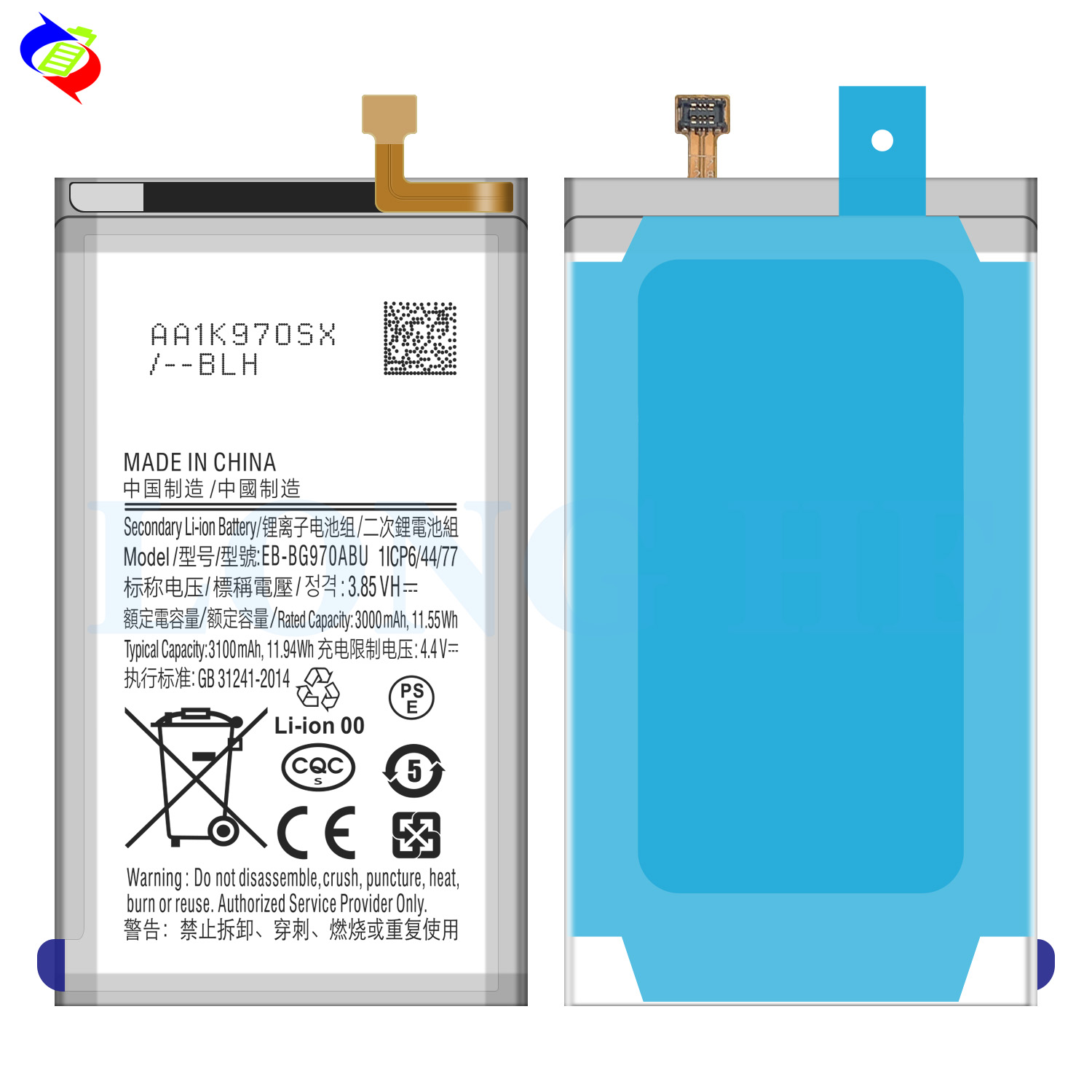 3100mAh 3.85V Stock Secondary Li-ion Battery EB-BG970ABU for SAM Galaxy S10E SM-G970 Mobile Phone