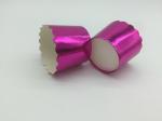 Romantic Purple Laser Cut Cupcake Wrappers , Greaseproof Foil Cupcake Cases