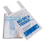 awesome quality compostable t shirt plastic bags, corn starch plastic bag /