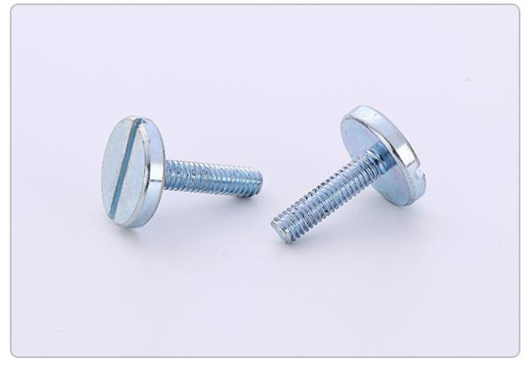 White Zinc Plated Steel Slotted Drive Thumb Screws GB833 Big Filliser Head