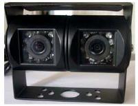 Waterproof IP67 Dual lens car camera for bus truck caravan Crane Heavy
