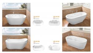 Wholesale Various Size Acrylic Massage Bathtub / Acrylic Freestanding Tub White Color from china suppliers