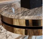stone top Brass stainless steel metal side table/End table/coffee table/C table,