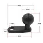 10mm Bases 39mm Adjustable Aluminum Ball Mount For Motorcycle 0.08KGS