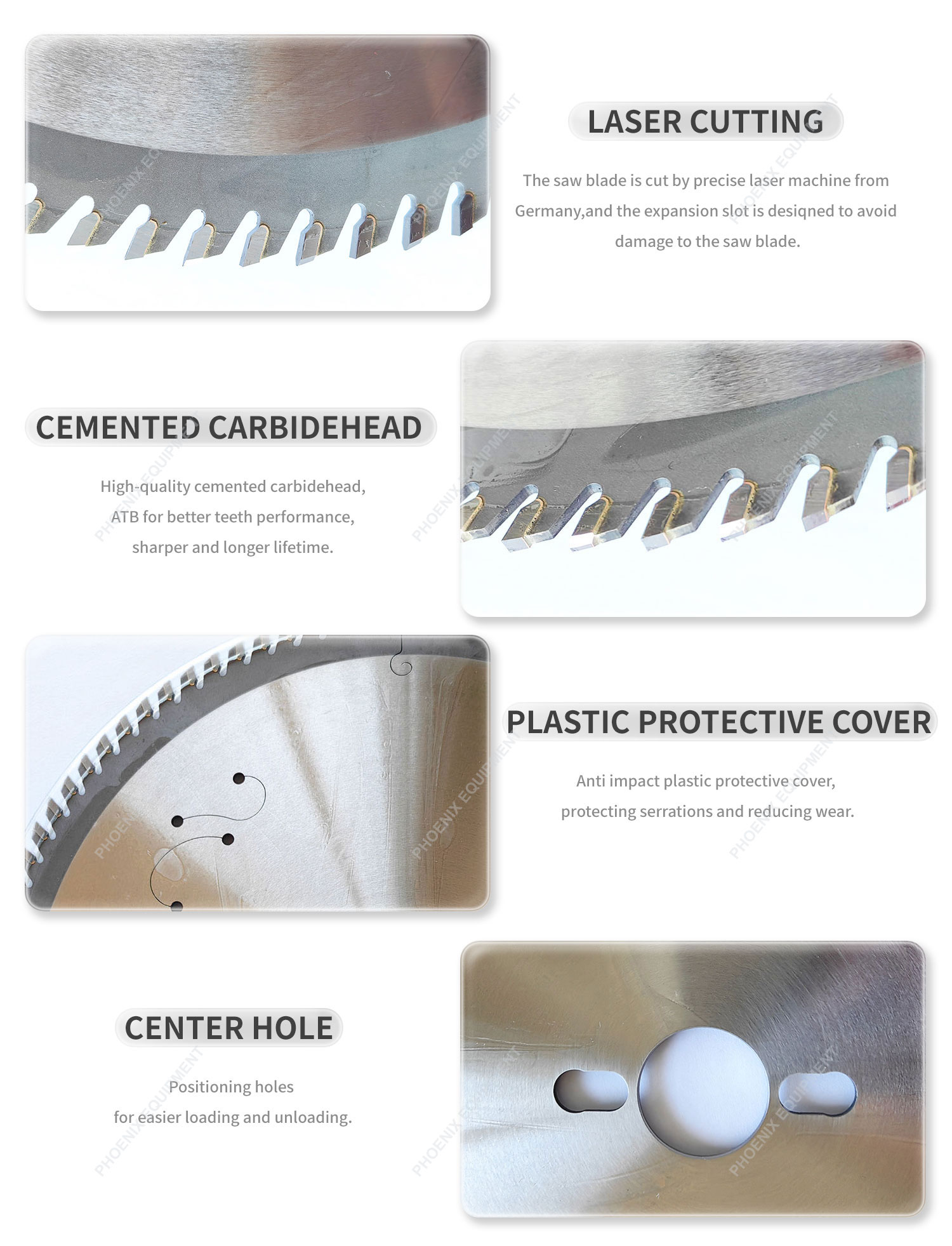 Panel Saw and Cross Cut Saw Machine 96T Woodworking Saw Blade with Flat Tooth Design