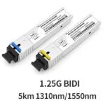 1.25G SFP Fiber Optic Transceiver 5km 1550/1310nm SC Connector BIDI SFP Module