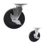 Wholesale 8 inch Big Size Black Industrial Wheel Plate Mount PP Heavy Duty