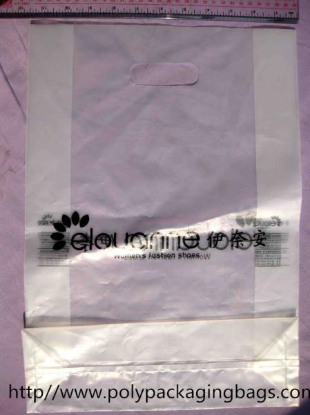 Quality Recyclable Square Bottom Plastic Die Cut Bags for Apparels / Shoes for sale