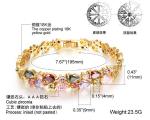 Gorgeous Cubic Zirconia Bracelet for Women Gold Plated Tennis Bracelet