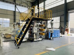 China 15m/Min UV PVC Sheet Manufacturing Machine Marble Sheet Extrusion Line 380V 50Hz 3phase on sale